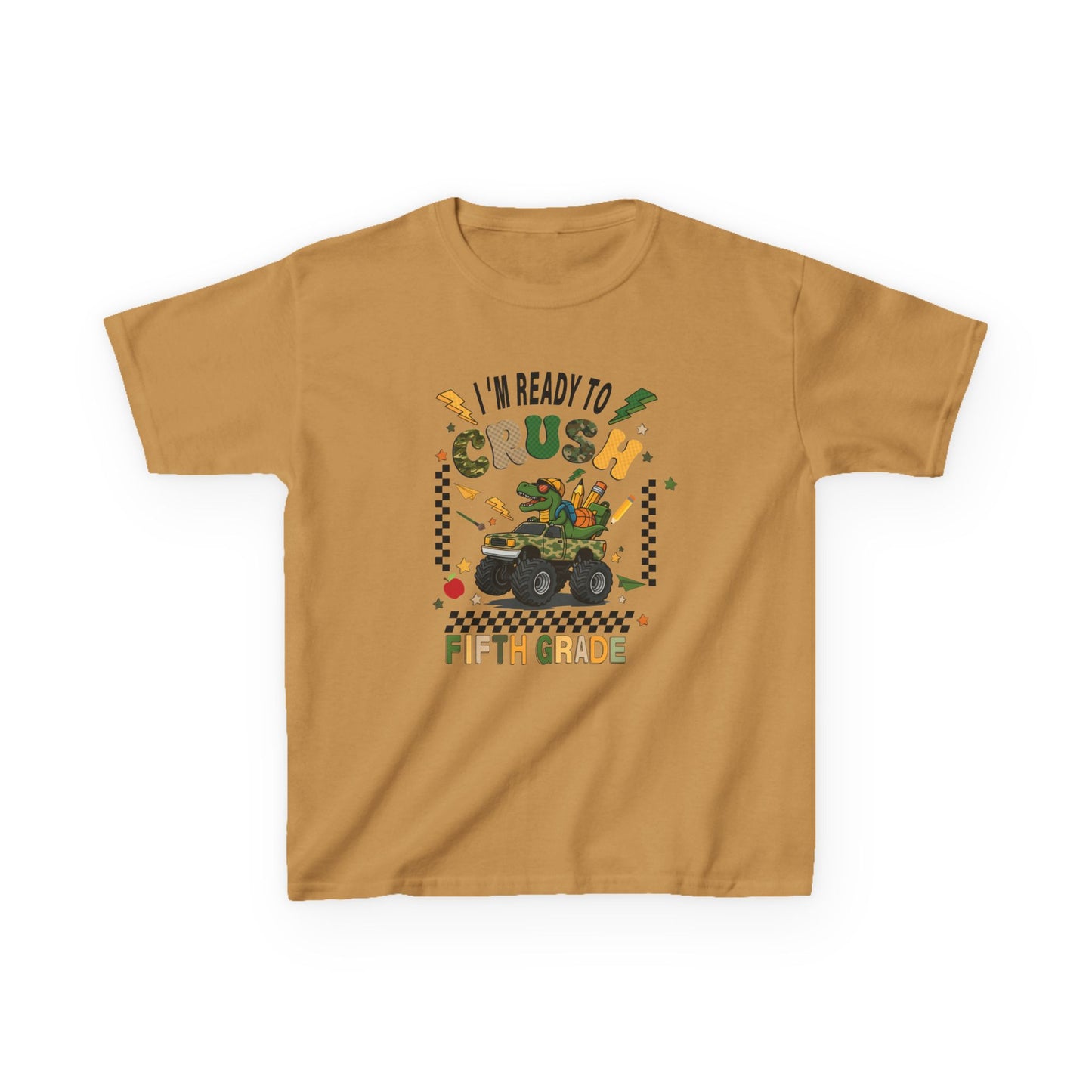 Kids 'I'm Ready to Crush Fifth Grade' T-Shirt — Back-to-School Monster Truck Tee