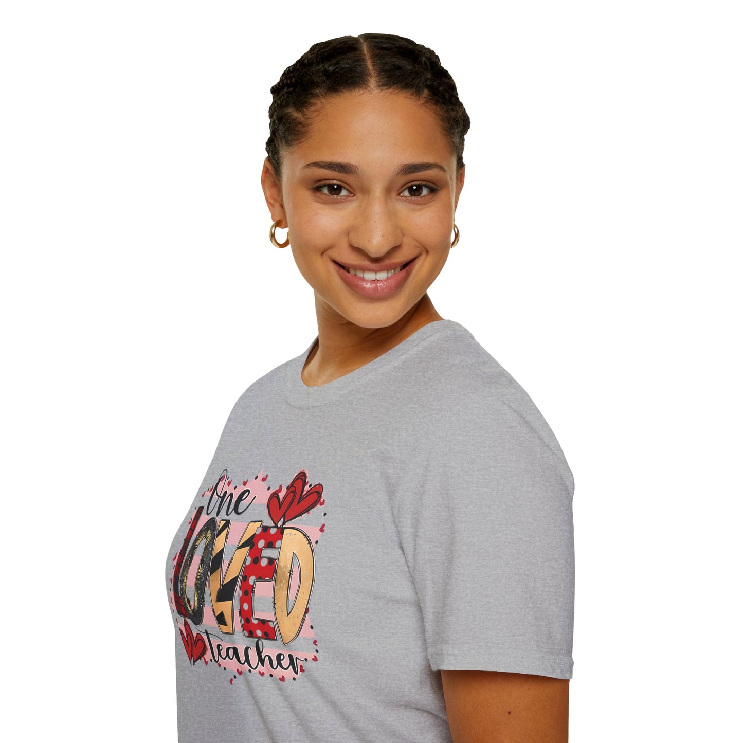 One Loved Teacher T-Shirt — Cute Plaid & Hearts Teacher Appreciation Tee