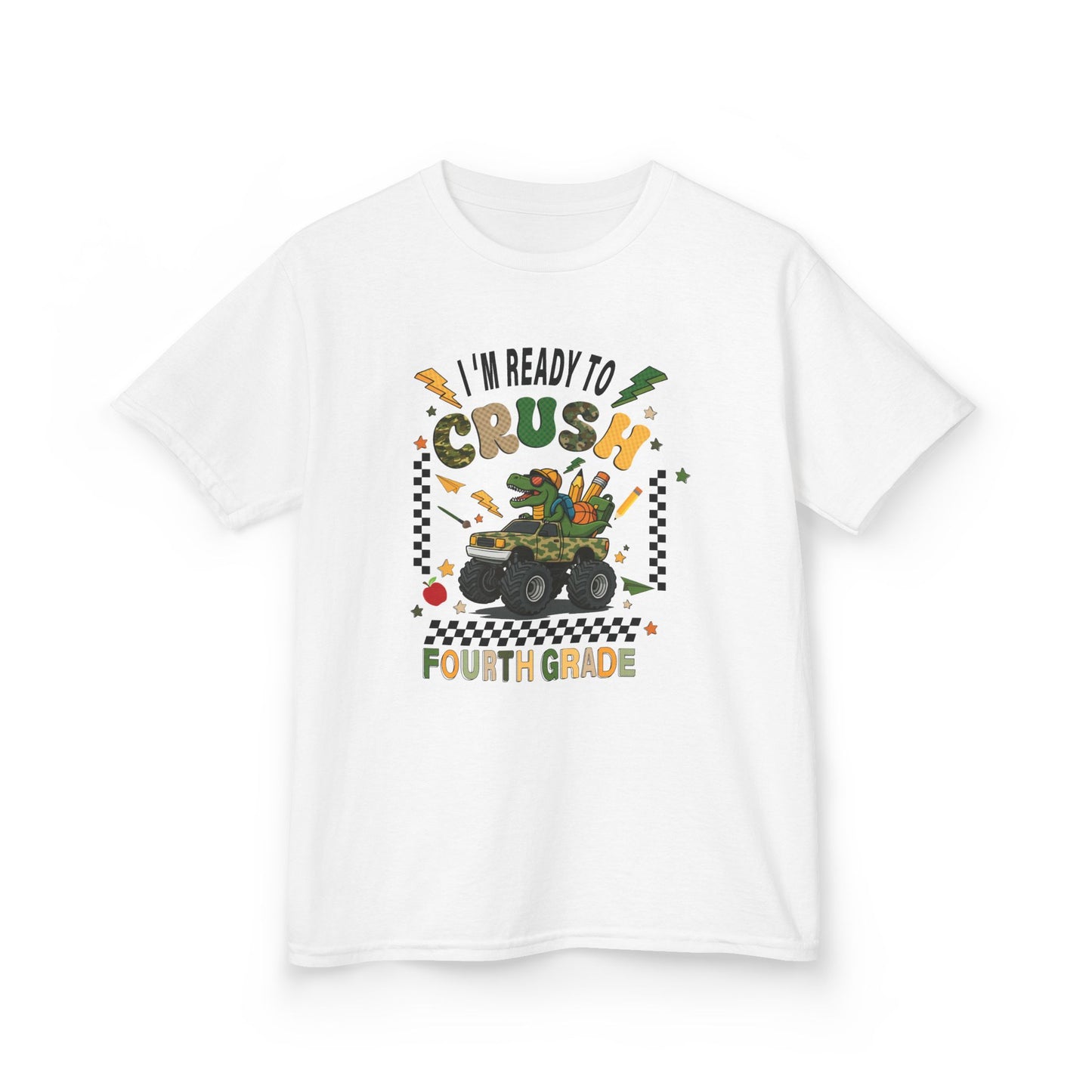 Kids 'I'm Ready to Crush Fourth Grade' Tee — Back-to-School Truck Graphic