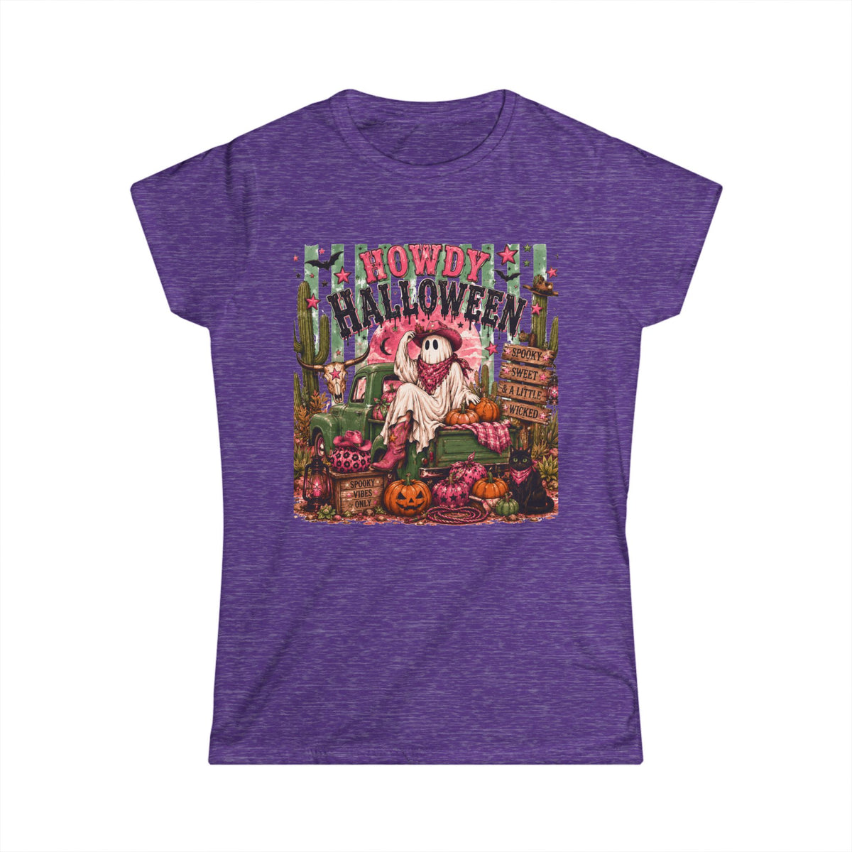 Howdy Halloween Pink Western Ghost Graphic Tee