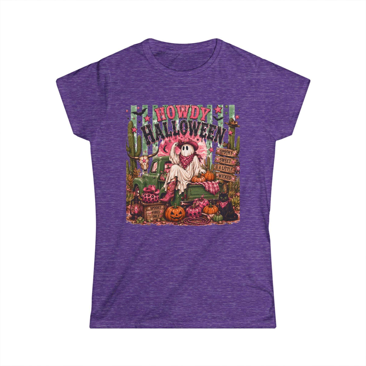 Howdy Halloween Pink Western Ghost Graphic Tee