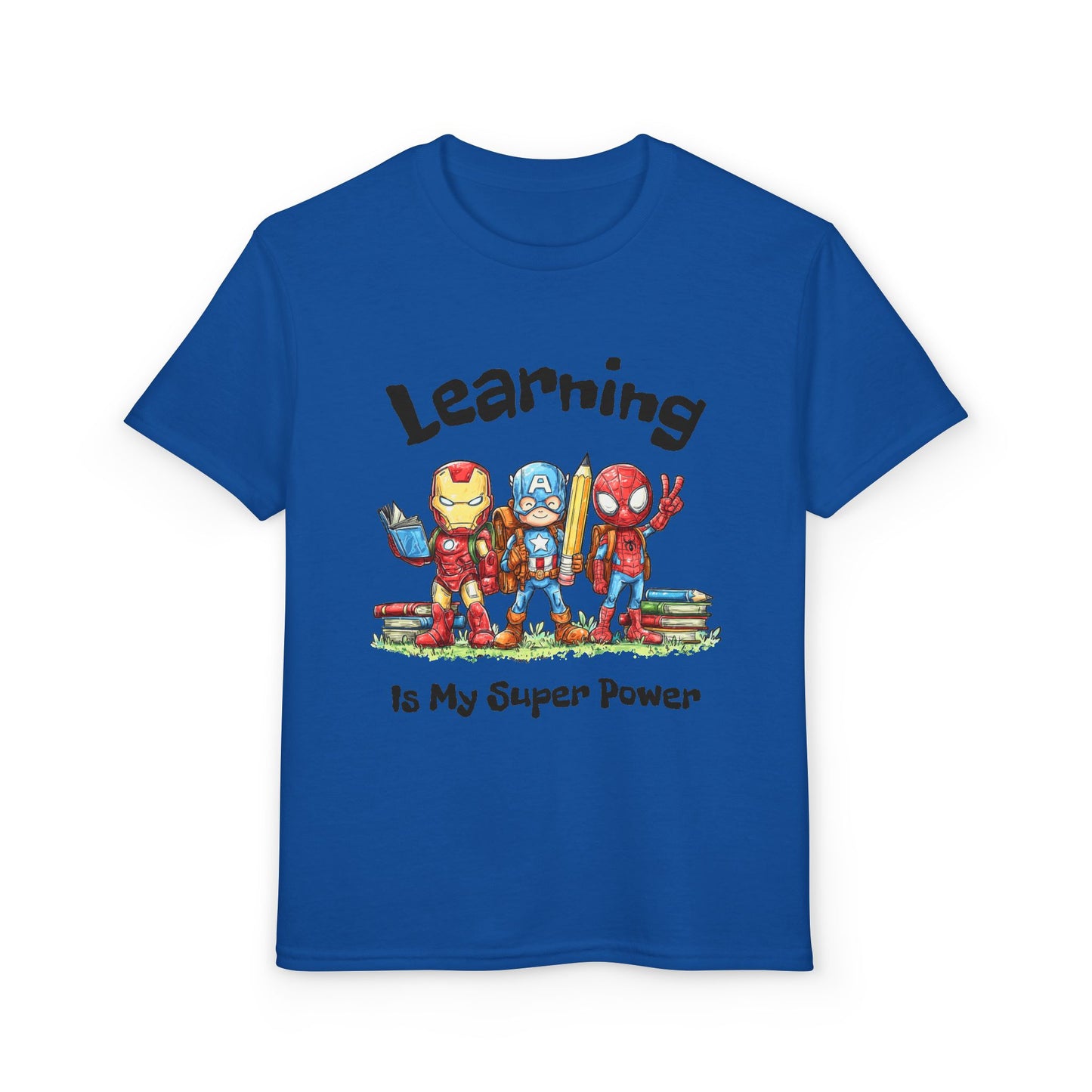 "Learning Is My Super Power" Youth Graphic Tee (Heroes Design)