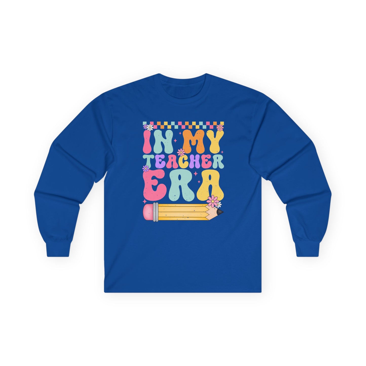 "In My Teacher Era" Teacher T-shirt Colorful Pencil Design