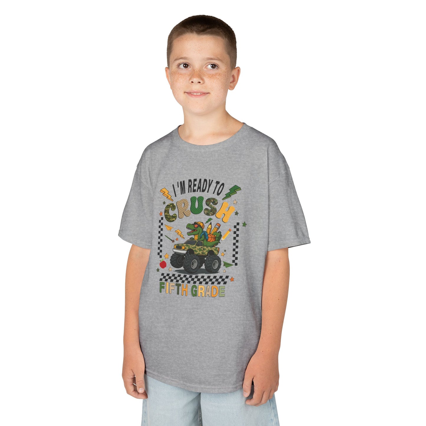 Kids 'I'm Ready to Crush Fifth Grade' T-Shirt — Back-to-School Monster Truck Tee