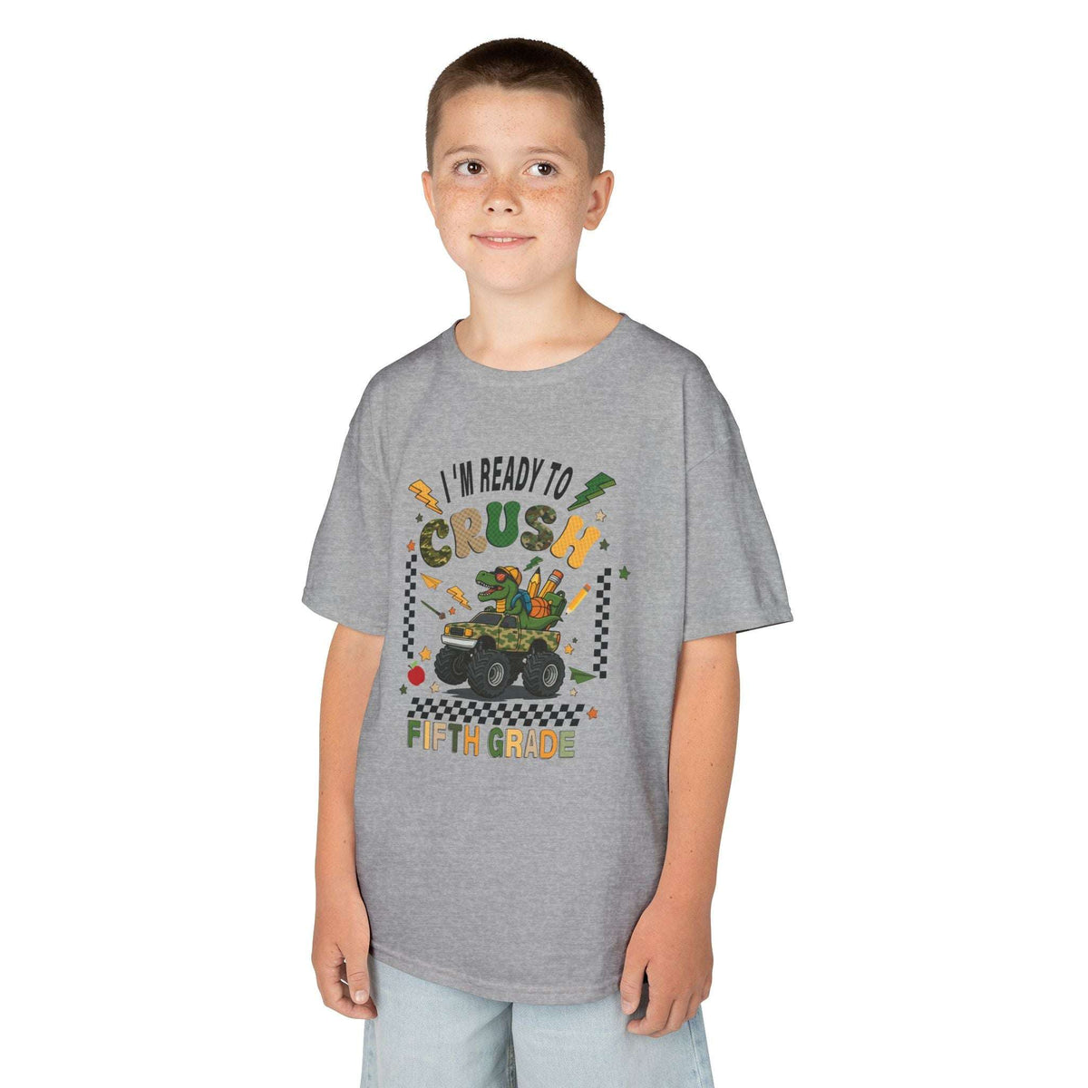 Kids 'I'm Ready to Crush Fifth Grade' T-Shirt — Back-to-School Monster Truck Tee