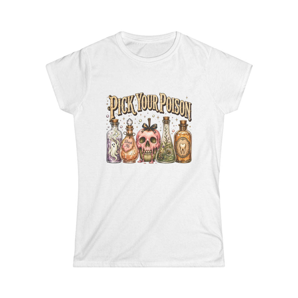 Pick Your Poison Women's Halloween Tee — Playful Spooky Shirt