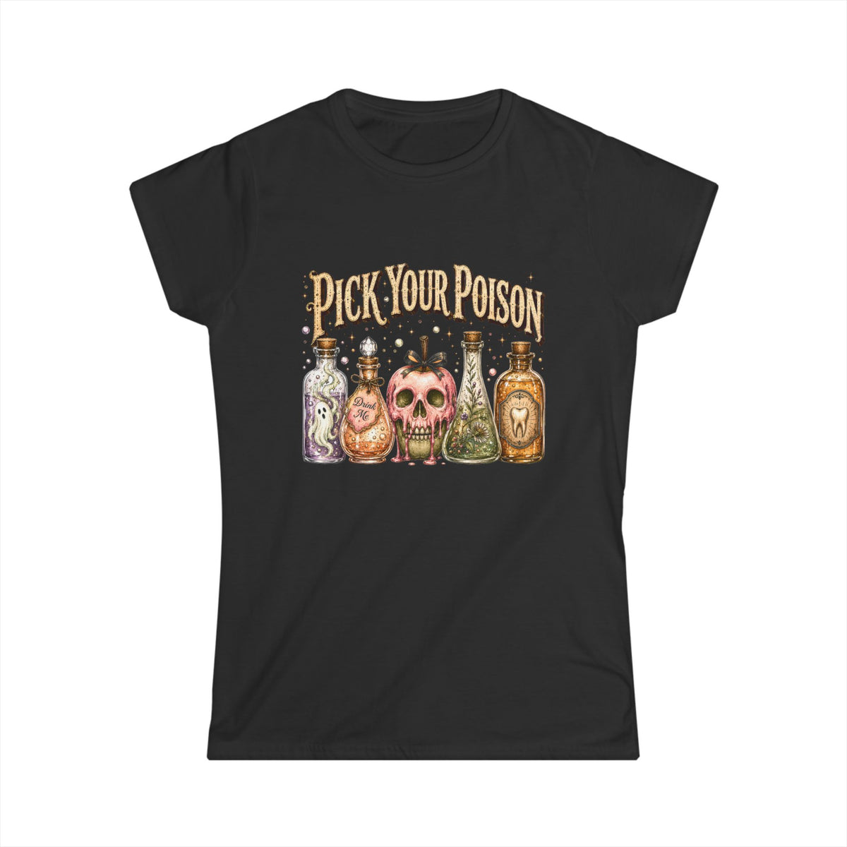 Pick Your Poison Women's Halloween Tee — Playful Spooky Shirt