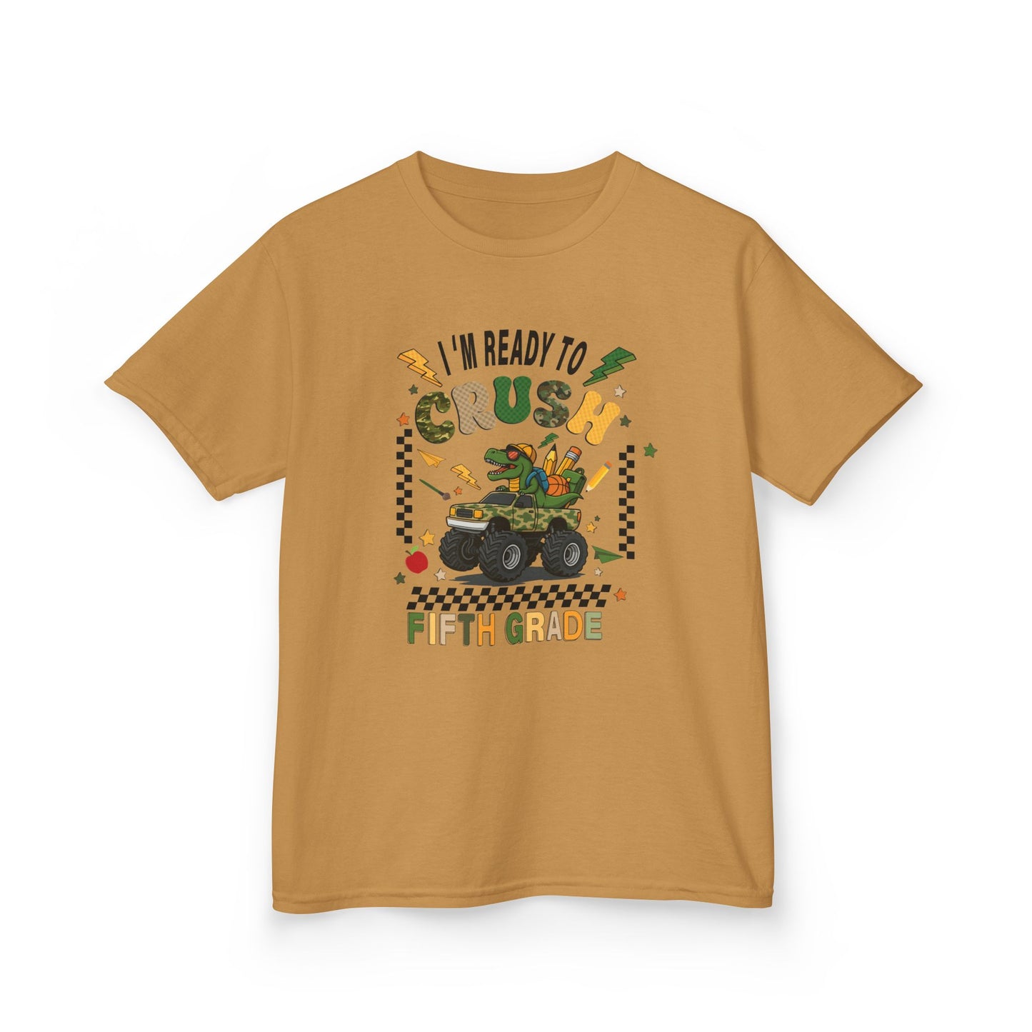 Kids 'I'm Ready to Crush Fifth Grade' T-Shirt — Back-to-School Monster Truck Tee