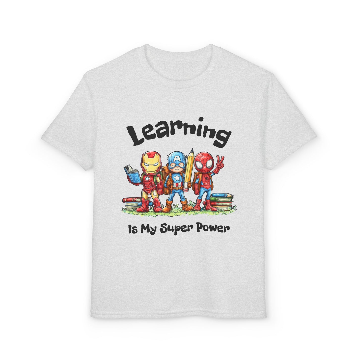 "Learning Is My Super Power" Youth Graphic Tee (Heroes Design)