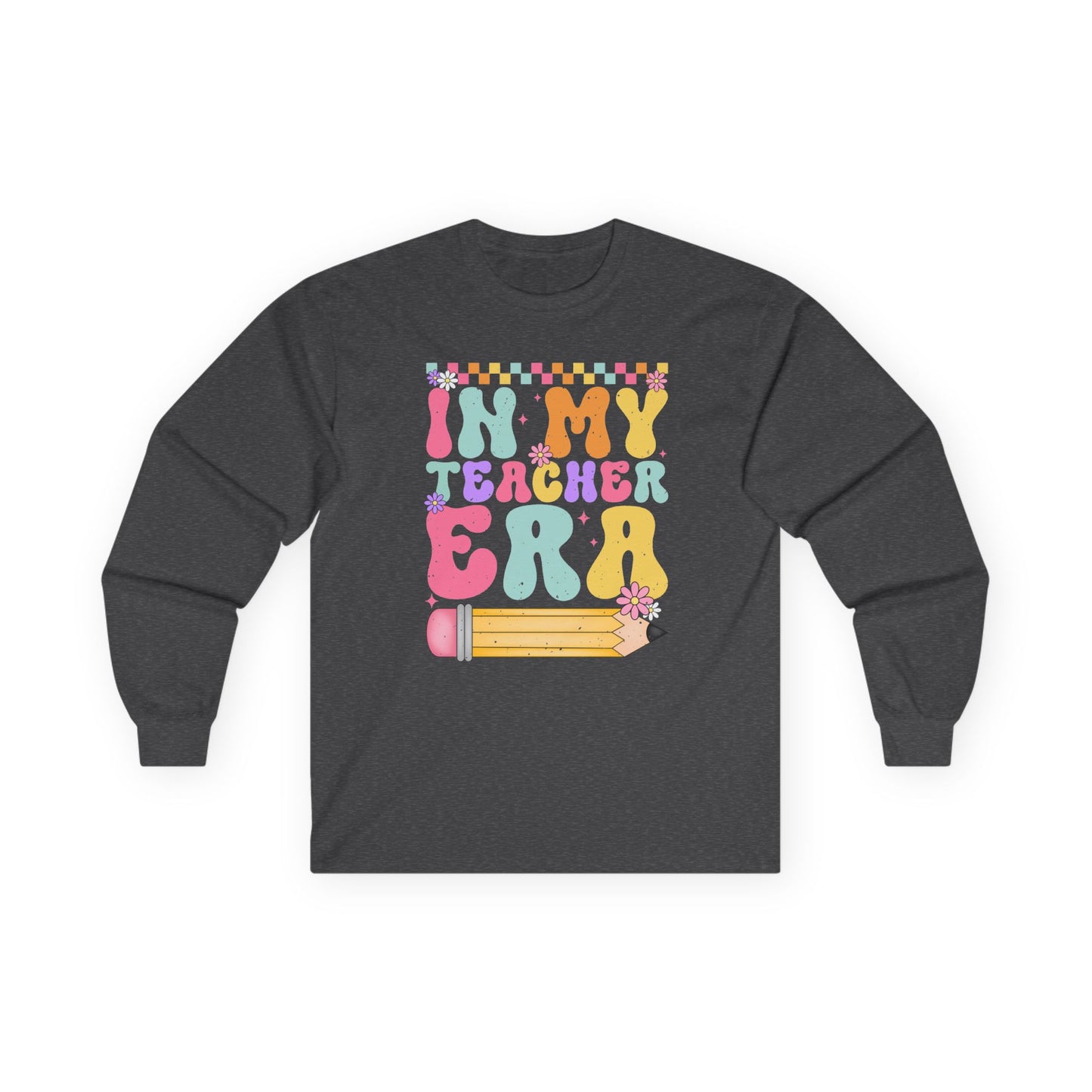 "In My Teacher Era" Teacher T-shirt Colorful Pencil Design
