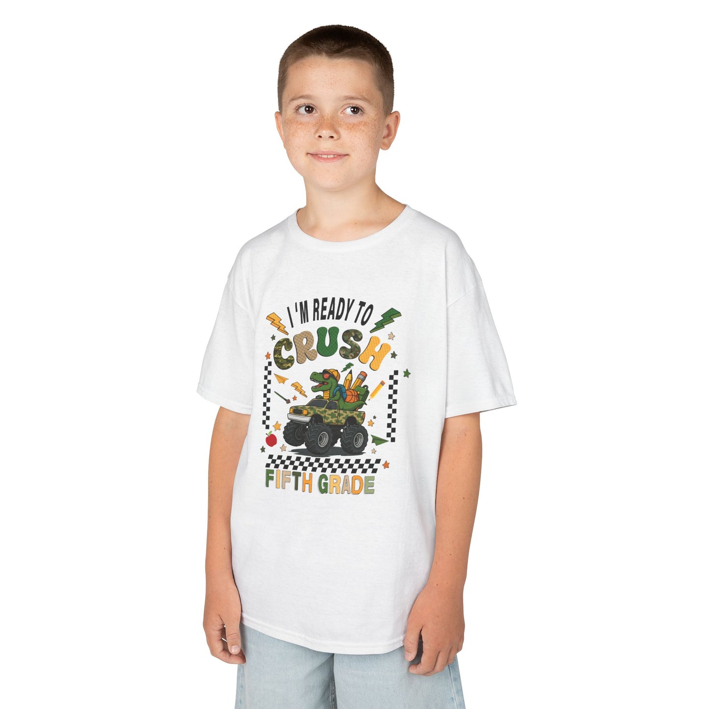 Kids 'I'm Ready to Crush Fifth Grade' T-Shirt — Back-to-School Monster Truck Tee